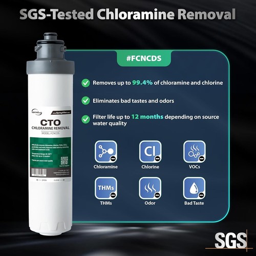 iSpring FCNCDS SGS-Tested Chloramine Removal CTO Carbon Block Replacement Water - Picture 2 of 7