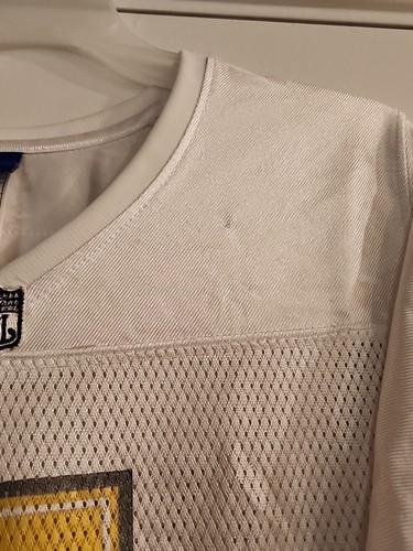 VTG Rare Womens Reebok Brett Favre #4 GB Bay Packers White Glitter Jersey Size L - Picture 5 of 11