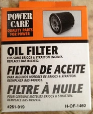 Oil  Filters #492932 for Brigss and Stratton Engine 261-919 Power Care