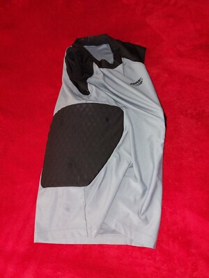 BIKE  PADDED UNDERSHIRT FOOTBALL  YOUTH  MEDIUM   UNDER STRETCH BLACK & GRAY