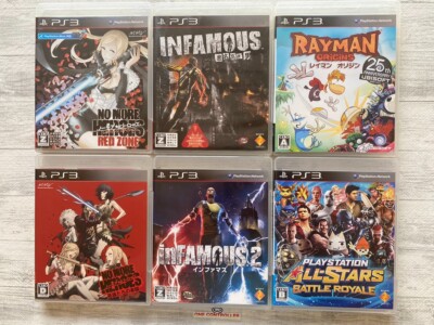 SONY PS3 No More Heroes & inFamous & Rayman Origins  & All Stars Battle Royale