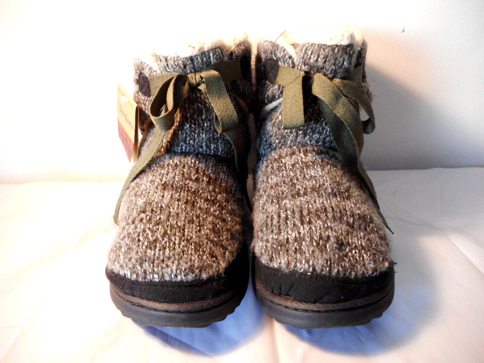 SAOLA Dearfoams Memeory stivali ciabatte da interno esterno suola battistrada XL 11 12 nuovi con etichette