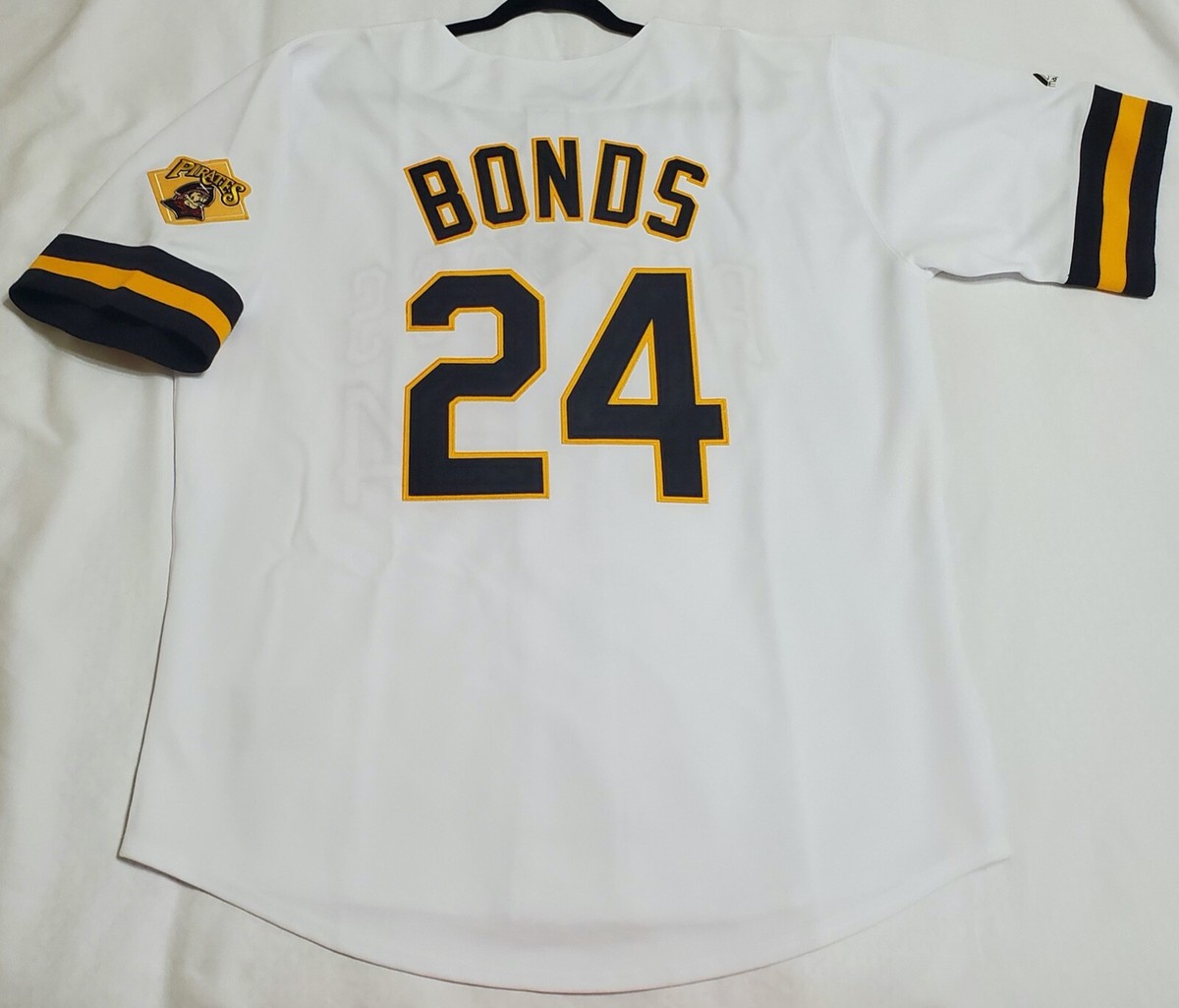 AUTHENTIC MAJESTIC 2XL, BARRY BONDS PITTSBURGH PIRATES COOPERSTOWN JERSEY  6240