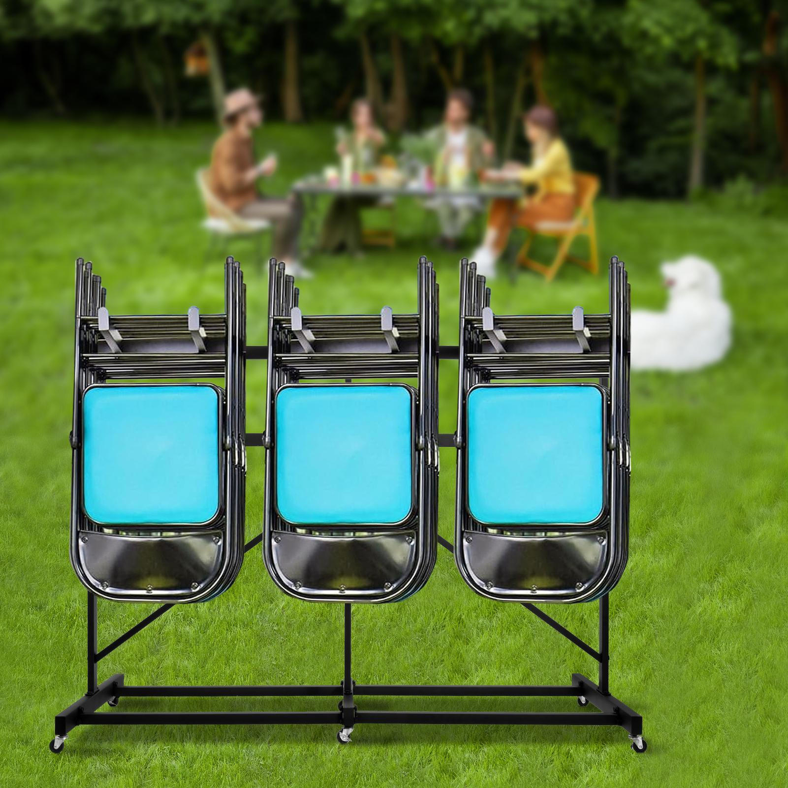 Folding Chair Rack Cart for 42 Chairs +12 Tables load 300kg