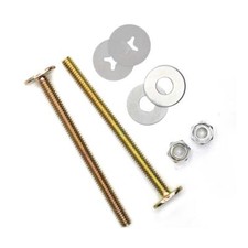 Thrifco 4400245 1/4" x 3-1/2" Brass Plated Steel Closet Bolt Set