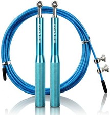 Speed Ball Bearing Jump Rope w/ Anti-Slip Handles for fitness Workout Blue