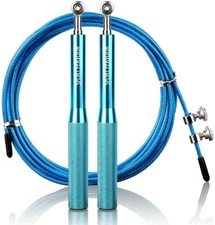 Speed Ball Bearing Jump Rope w/ Anti-Slip Handles for fitness Workout ~ Blue