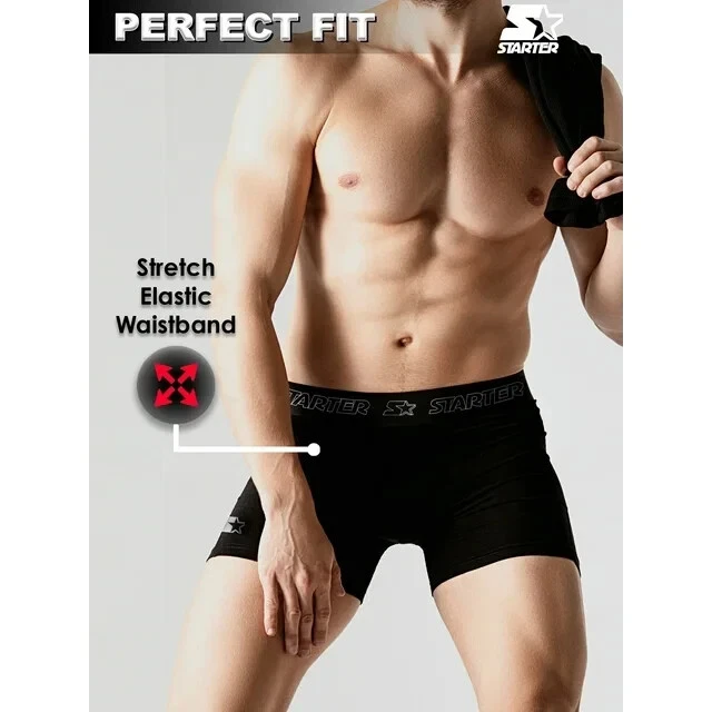 Starter Mens Boxer Briefs Active Performance Breathable Underwear 3 or 6-Pack - Image 3 of 4