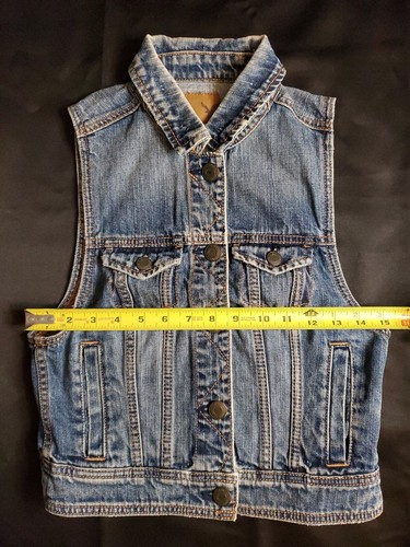 Women's Denim Vest Sleeveless Jean Jacket American Eagle Outfitters AE Size XS - Picture 9 of 10