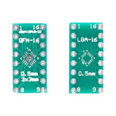 10Ｘ LGA16 QFN16 Transfer PCB SMD to DIP16 IC Test Plate 0.５／2.54mm Pitch Convert