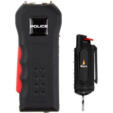 POLICE Stun Gun Burn Pepper Spray Combo for Self Defense 512