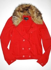 Hurley Womens Wylie Faux Fur Collar Fleece Casual Street Jacket Small $90