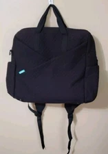 MOBY Destination Diaper Bag Black 3-in-1 Carry Style Wipes Case No Changing Pad