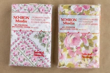 Vintage Selected Seconds No Iron Muslin Rose Standard Pillowcases 2 Packs of 2