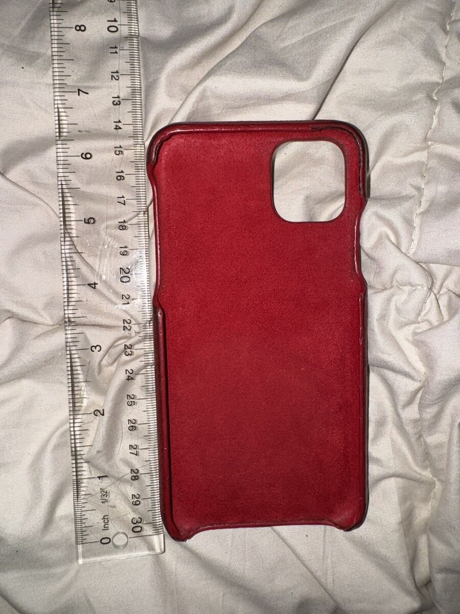 Louis Vuitton Red iPhone Case Monogram Card Holder On Back Louis Vuitton Red iPhone Case Monogram Card Holder On Back