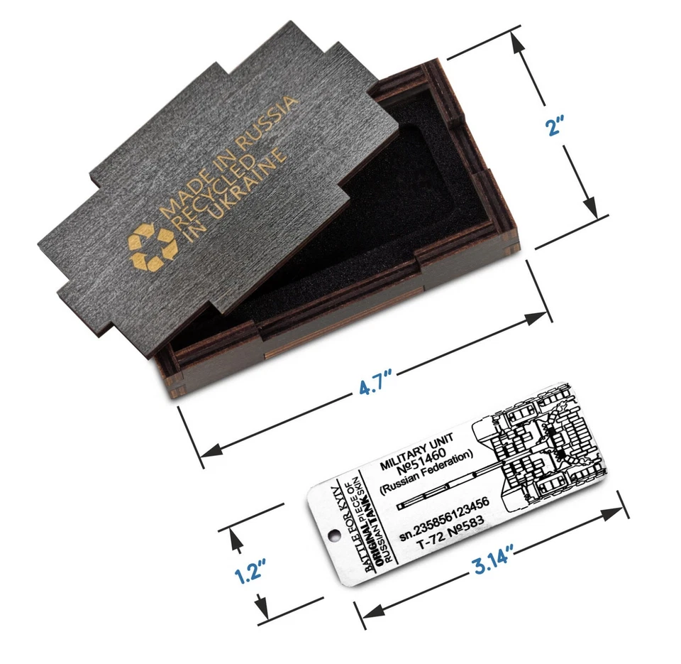 Designed in Ukraine with Recycled Material, Unique Metal Keychain, Metal Craft - Image 2 of 4