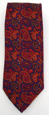 HICKEY FREEMAN Red Paisley SILK Men Neck Tie 4" X 58" Necktie Made in USA