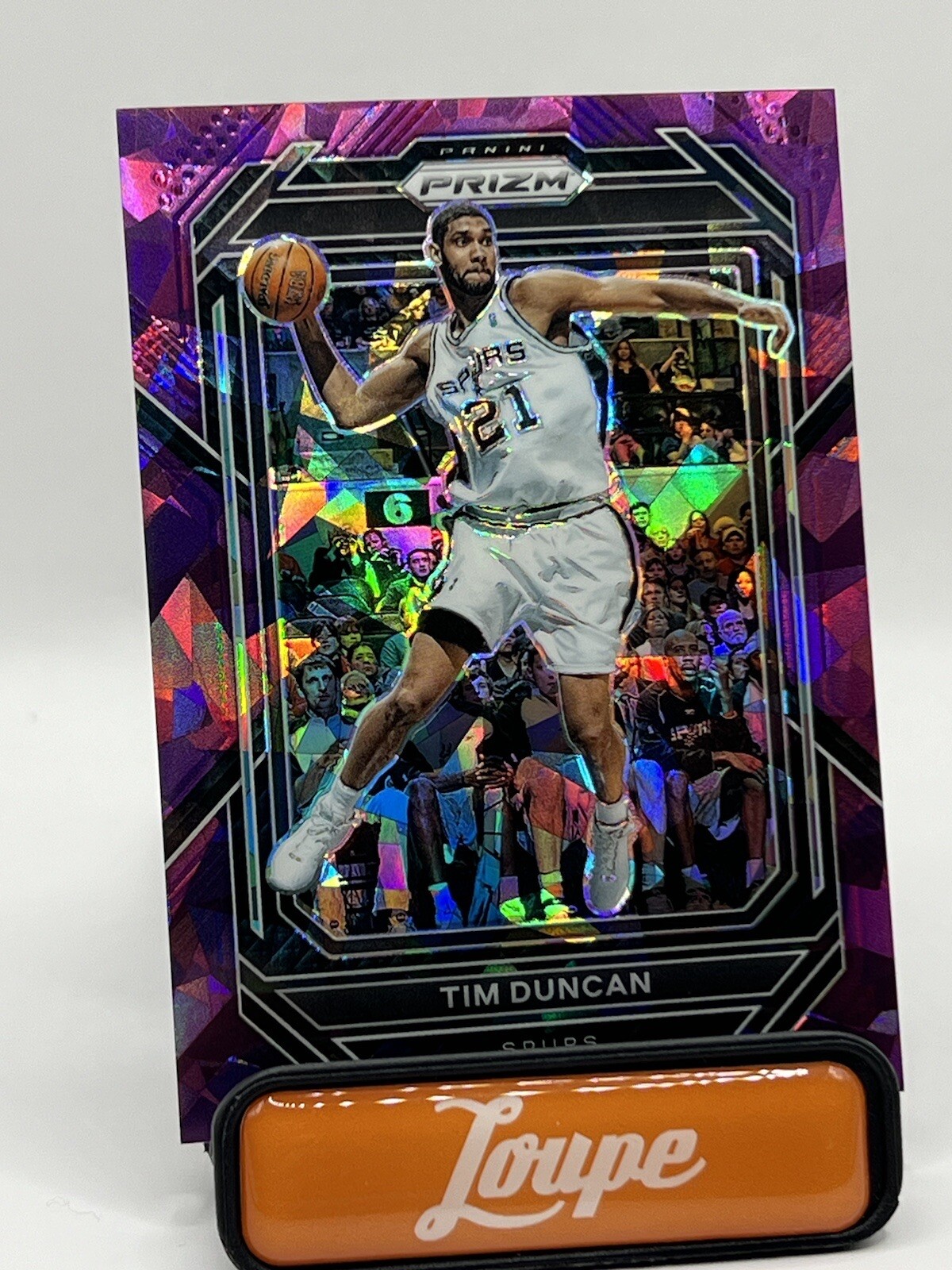 2021-22 Panini Prizm Tim Duncan Purple Cracked Ice SP Parallel /149