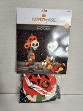Pumpkin Hollow Halloween 11 Piece Photo Booth Prop Kit Pumpkin Skull Bat Cat NIP