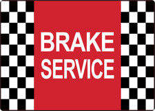 BRAKE SERVICE, AUTOMOTIVE STOREFRONT WINDOW WALL Laminated Vinyl Decal Sticker