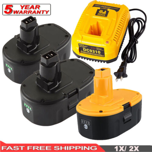 2 PACK 18V For Dewalt 18 VOLT XRP DC9096 DC9098 DC9099 Battery OR Charger 6.0Ah