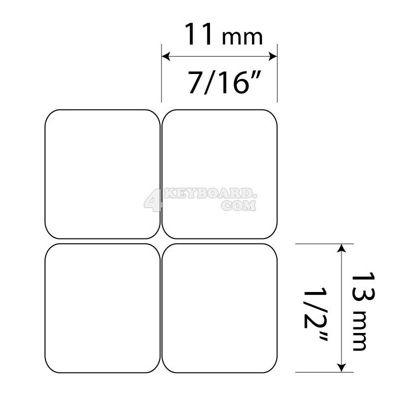 HEBREW TRANSPARENT KEYBOARD STICKERS WITH GREEN LETTERS - Image 4 of 4