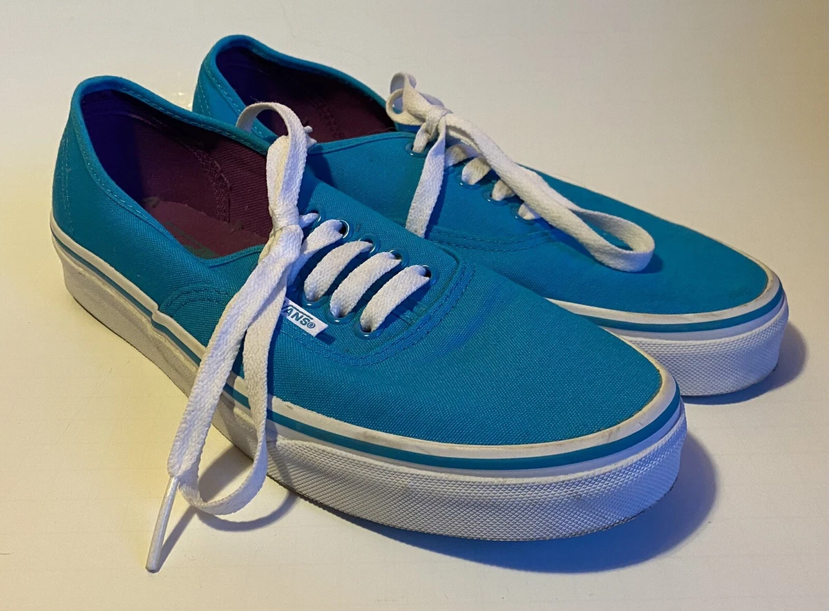 Women s VANS Authentic Lo Pro Turquoise Skate Shoes 9