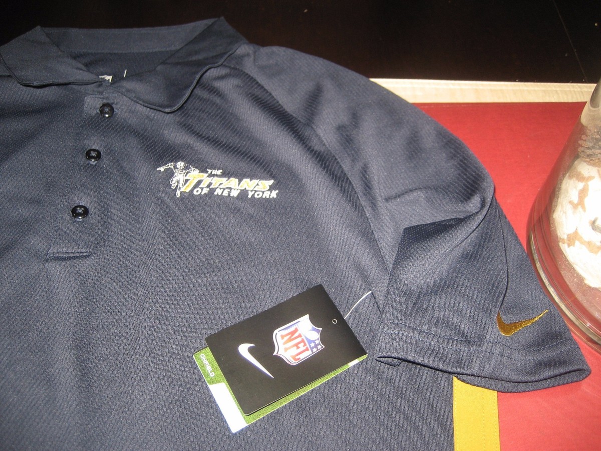 MENS Nike Dri Fit New York Titans jets Retro POLO shirt football M