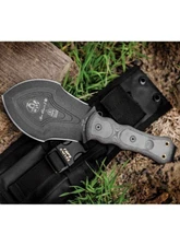 TOPS Tracker Digger Fixed Knife 4.75" 1095HC Steel Full Blade Micarta Handle