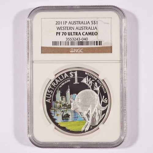 2011P Australia Silver Dollar Western Australia NGC PF70 Ultra Cameo