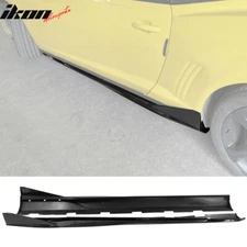 Fits 10-15 Chevrolet Camaro IKON V3 Style 4PCS Side Skirts Panel PP Gloss Black