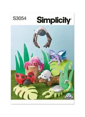 SIMPLICITY 3054 PLÜSCHKÄFER STOFFTIERE Schnittmuster Fähigkeit: DURCHSCHNITTLICH