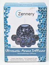 Zennery Ultrasonic Aromatherapy Mosaic Glass Color Changing Led Diffuser