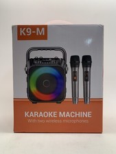 Karaoke Machine, Portable Bluetooth Speaker with 2 Wireless Microphones