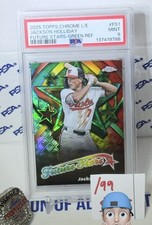 2025 Topps Chrome Logofractor /99 JACKSON HOLLIDAY Future Stars Green  PSA 9