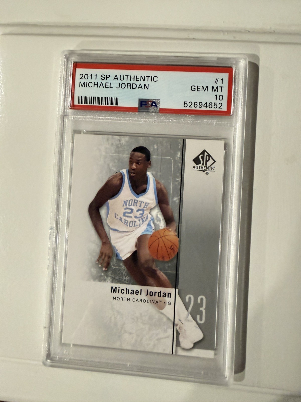 2011 UPPER DECK SP AUTHENTIC MICHAEL JORDAN CARD #1 PSA 10 GEM MINT HOFER GOAT
