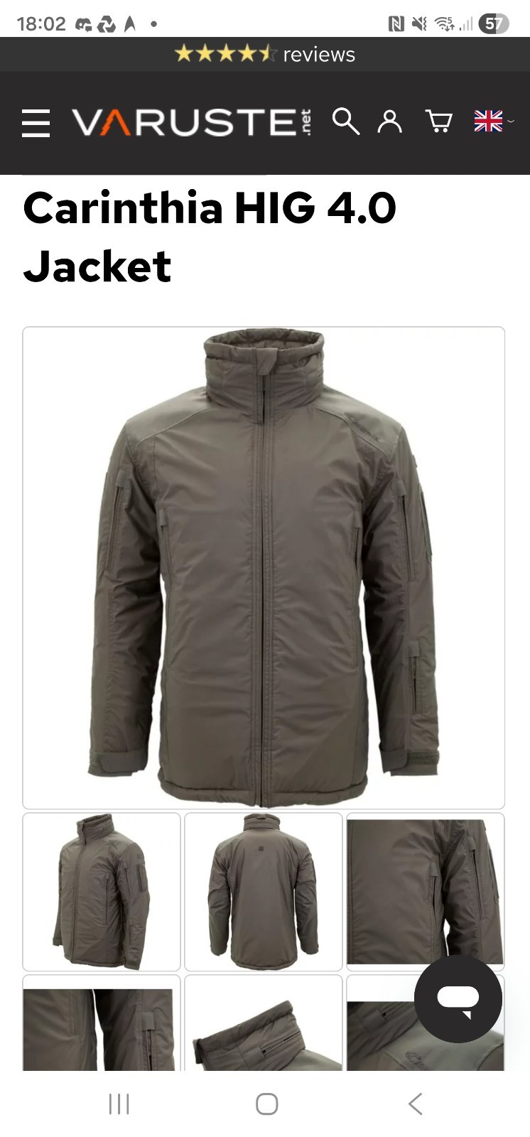 Carinthia HIG 4.0 Men's Jacket Large