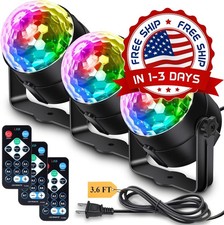 3PCS Luces De Discoteca Para Casa Fiestas Bolas Con Sonido Activado Movimiento.