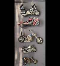 Vintage Die-Cast Toy Motorcycle Collection - Harley-Davidson, Indian, More