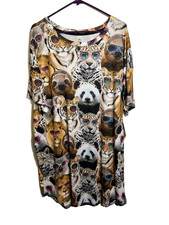 secret treasures womens short sleeve sleep shirt pockets size large XL extra