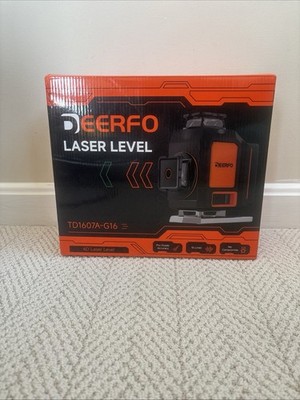 DEERFO 16 Line Laser Level 360 Self-Leveling, 4x360 degrees Green Beams.