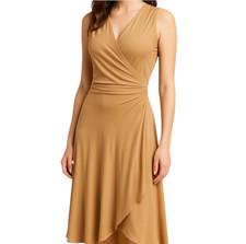 Lauren Ralph Lauren Beige Pleated Dress XS H18