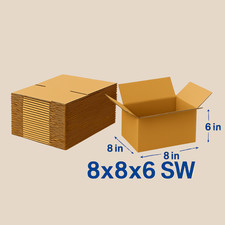 100 Pack 8x8x6 32ECT Corrugated Shipping Boxes Cardboard Mailing Packing Carton