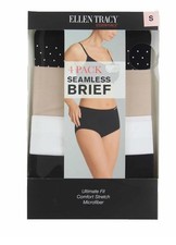 NIP Ellen Tracy Essentials Women's Seamless Briefs 4 Pack Size: XXL