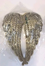 NEW Set Of 3 Kurt Adler Glittered Gold Angel Wings Ornaments Christmas Holiday