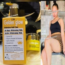 Golden Glow Body Milk 500ml  Face Cream 2pc Set  
