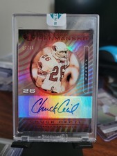 Chuck Cecil Auto RED Pioneer Penmanship 2020 Illusions CARDINALS Signature 23/75