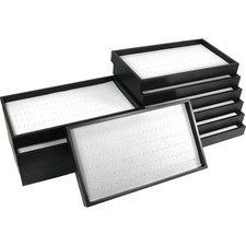 12 72 Slot Gray Ring Display  Travel Tray