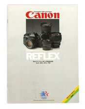 PRL 1984 CANON REFLEX BROCHURE NEW F1 A1 PROGRAM AL1 AE1 AV1 T50 EDITION ITALIANO