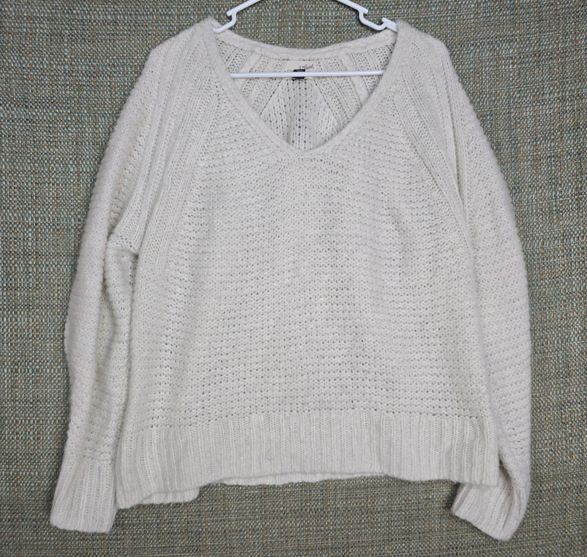Universal Thread Sweater White Medium Large Knit … - image 1